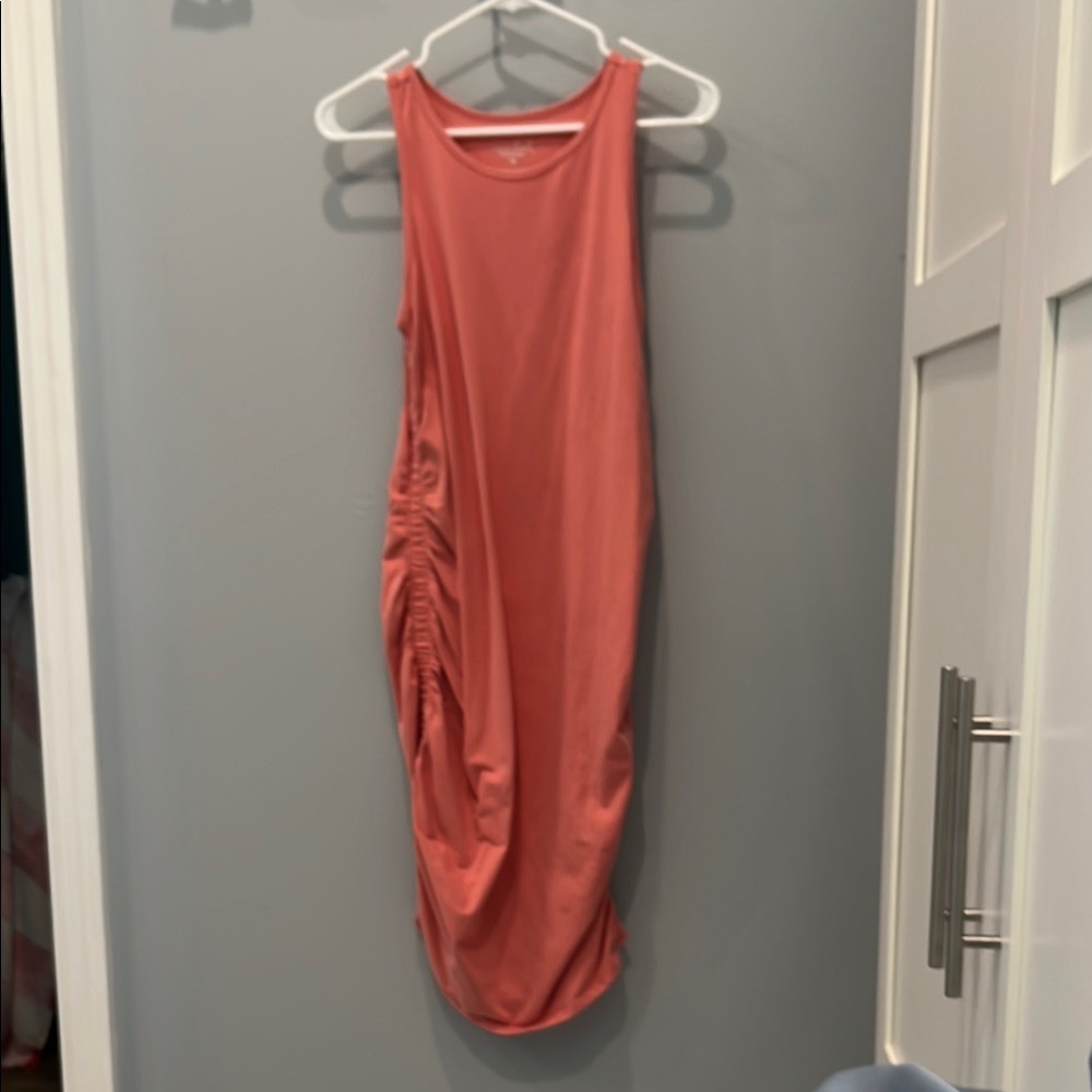 Maternity Coral Sleeveless Dress